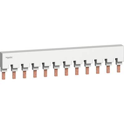 A three-phase busbar connector with multiple terminals, used for distributing electrical energy.