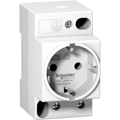 Socket by Schneider Electric with screw terminals, suitable for 16A, 250V. Suitable for mounting on a DIN rail.