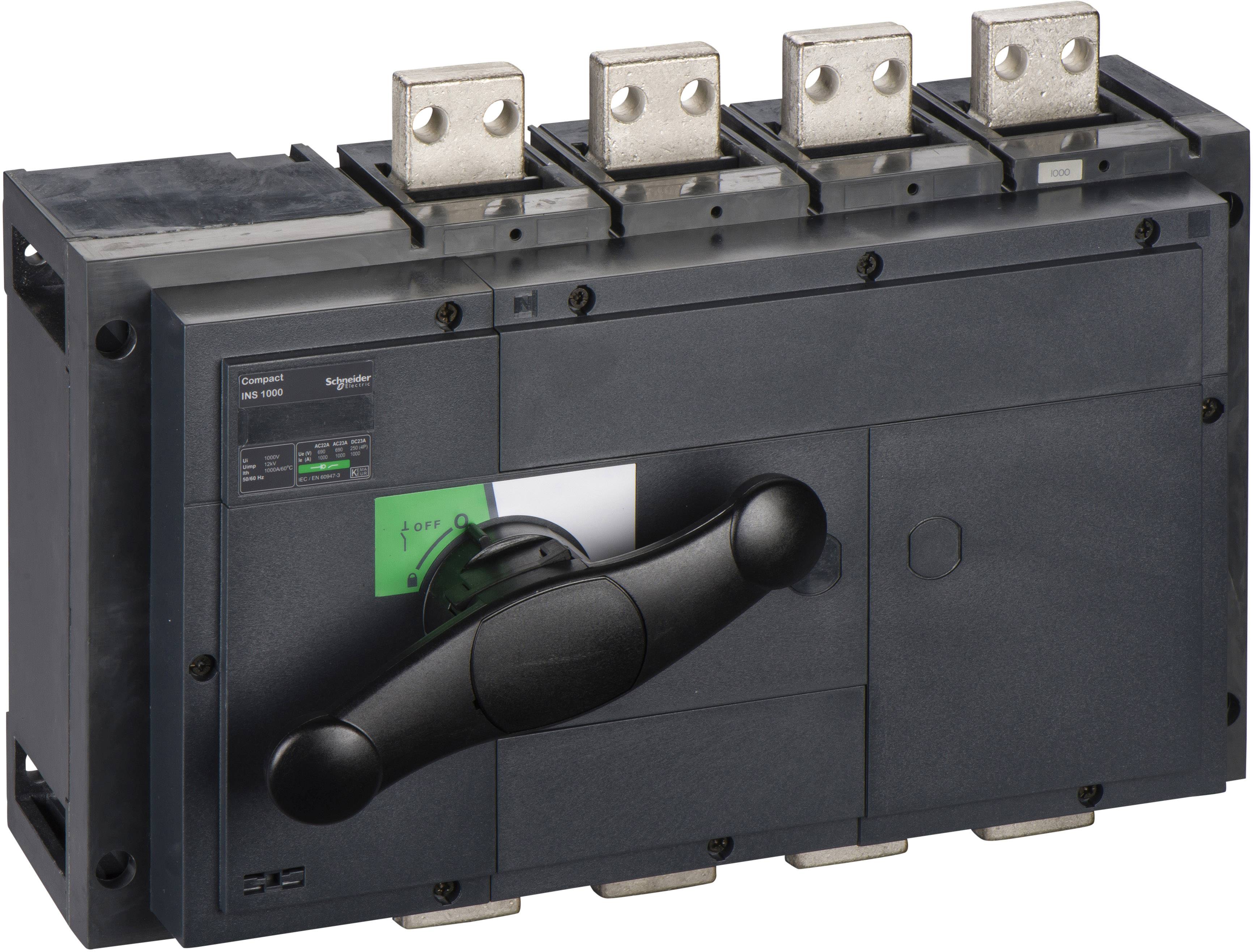 A black performance switch with four terminals and a large rotary handle in the centre, for controlling electrical circuits.