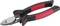 Red and black metal and plastic cable cutters with ergonomic handles, suitable for DIY tasks or professional use.
