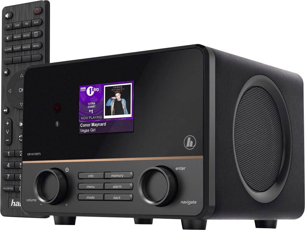 Hama DR1610BTS Desk radio DAB+, FM AUX, Bluetooth Black
