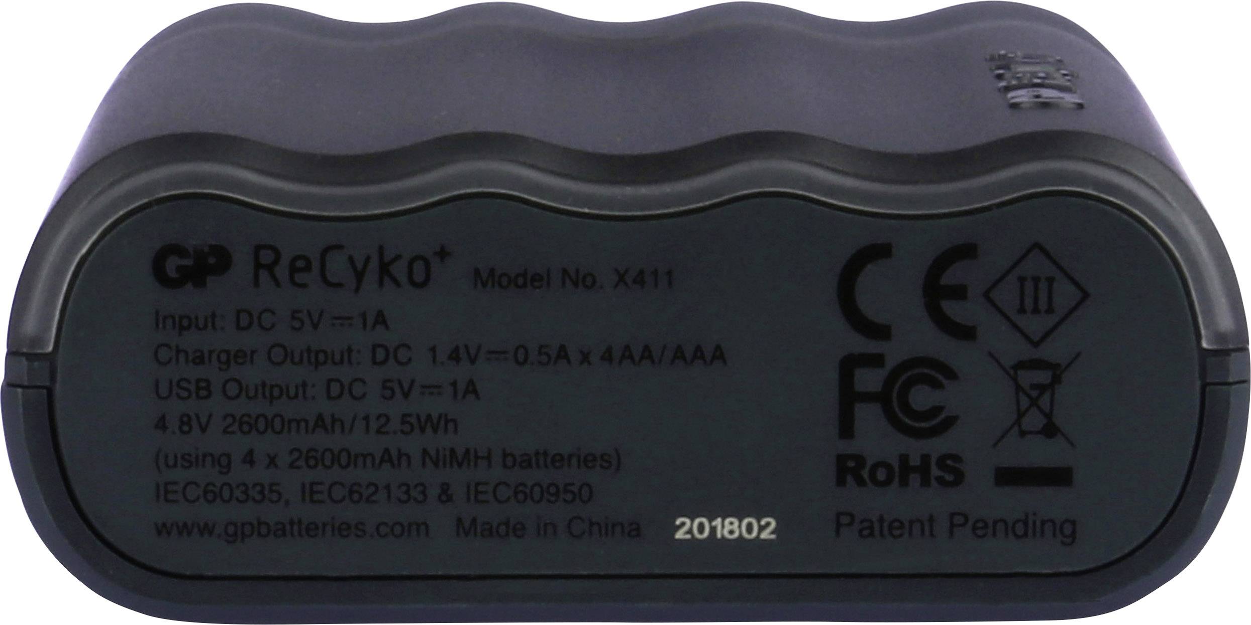 GP Charge Anyway X411 Charger for cylindrical cells NiMH AAA , AA-35