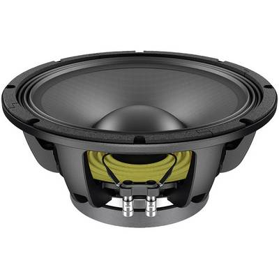Speaker driver in close-up, showing the cone and surrounding membrane structure.