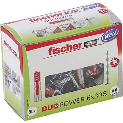 Fischer DUOPOWER 6x30 S LD Duopower plug 30 mm 6 mm 535459 50 pc(s)