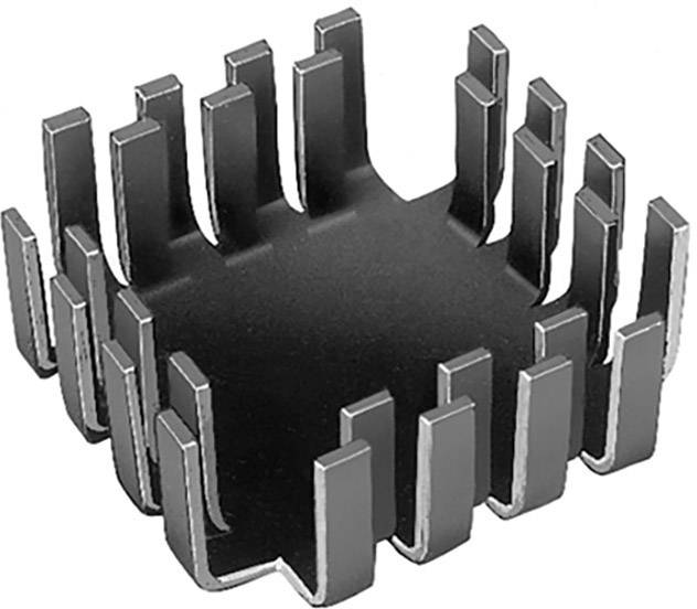 Metal heat sinks with multiple vertical fins used for dissipating heat from electronic components.