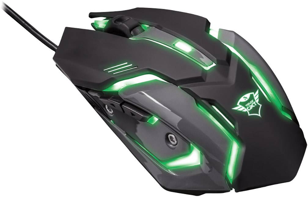 Trust GXT845 Tural USB Gaming keyboard and mouse set Backlit, USB port German, QWERTZ Black-1