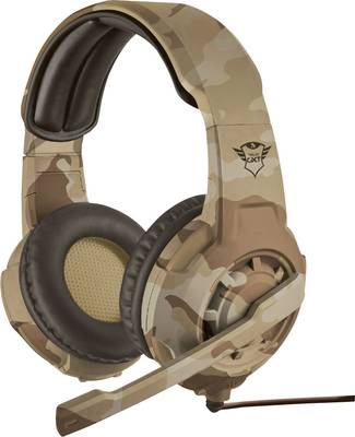 Trust GXT310D Radius Desert Camo Gaming On-ear headset Corded (1075100) Stereo Brown Volume control | Conrad.com