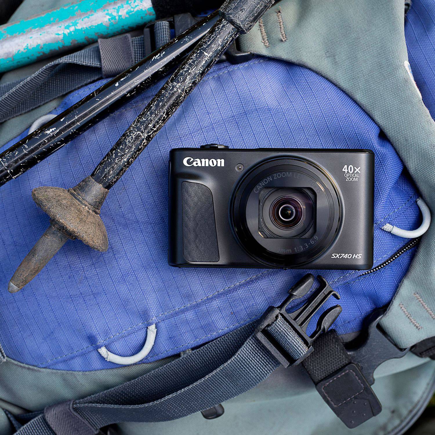 Canon PowerShot SX740 HS Digital camera 20.3 MP Optical zoom: 40 x Black 4k video, Bluetooth, Pivoted display, Full HD V-14