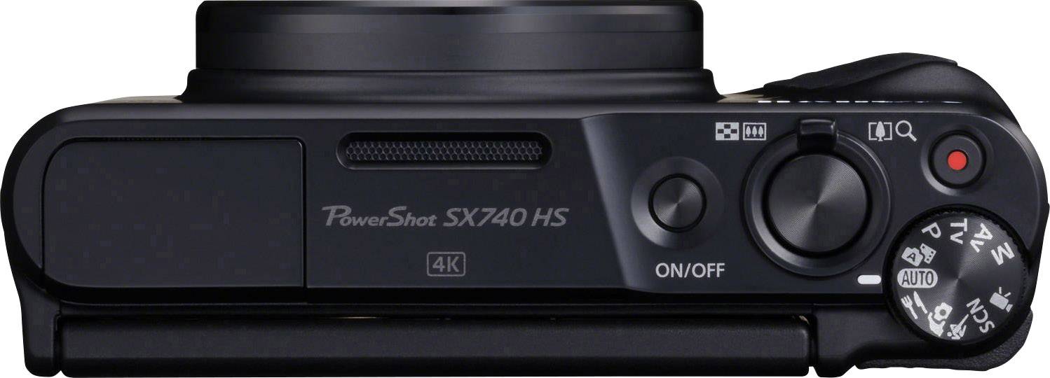 Canon PowerShot SX740 HS Digital camera 20.3 MP Optical zoom: 40 x Black 4k video, Bluetooth, Pivoted display, Full HD V-11