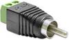 Delock 65417 RCA Adapter [1x RCA plug (phono) - 1x 2 core lead] Black 0.00 m