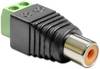 Delock 65418 RCA Adapter [1x RCA socket (phono) - 1x 2 core lead] Black 0.00 m
