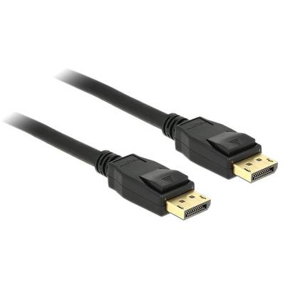 Delock DisplayPort Cable DisplayPort plug, DisplayPort plug 5.00 m Black 83808 gold plated connectors DisplayPort cable