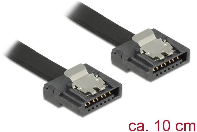 Delock Hard drives Cable [1x SATA socket 7-pin - 1x SATA socket 7-pin] 0.10 m Black