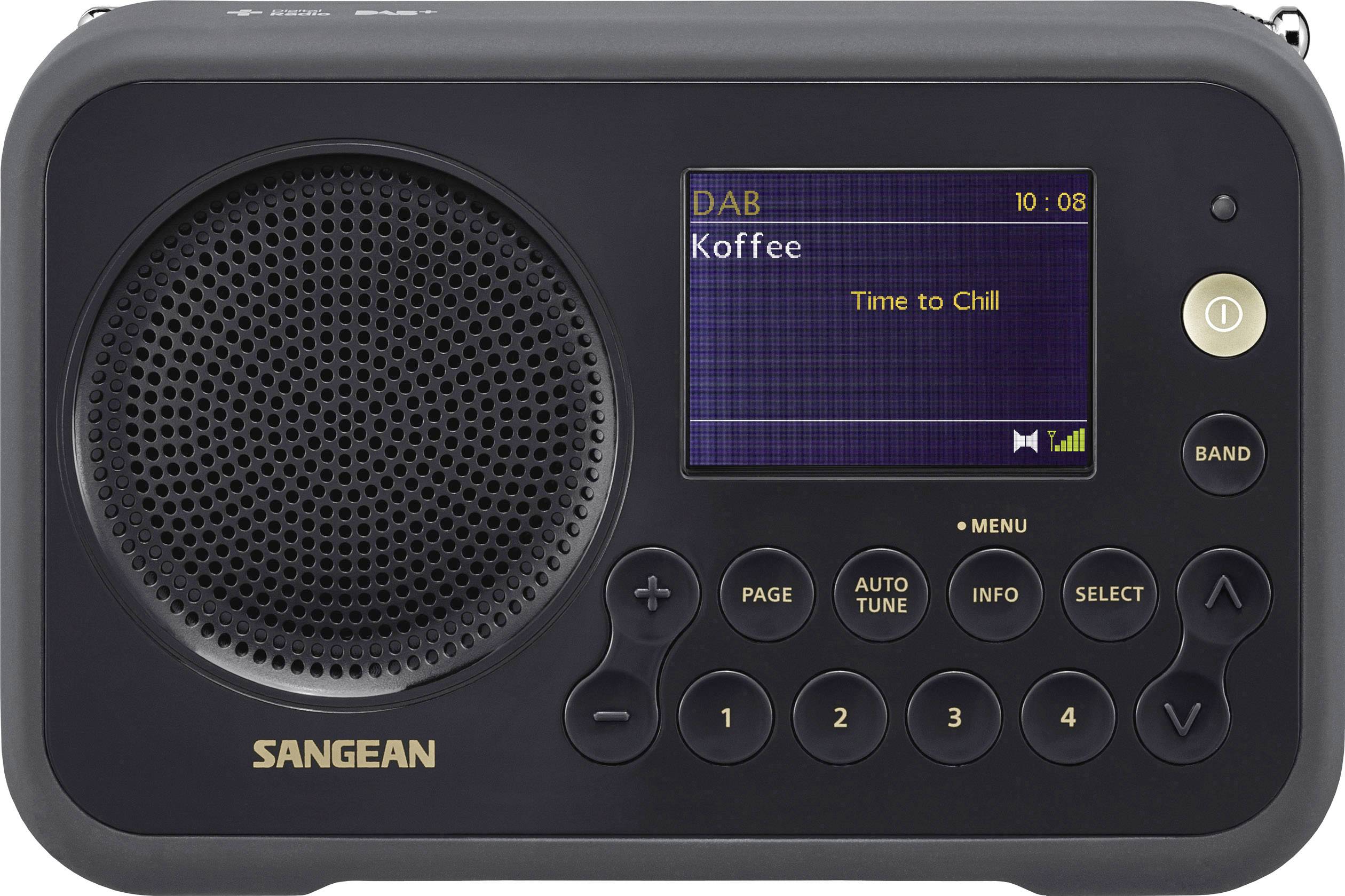 Sangean DPR-76 Portable radio DAB+, FM rechargeable Black