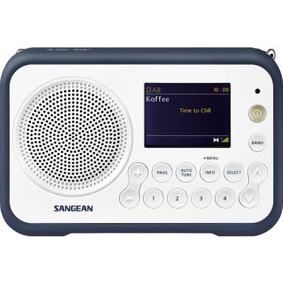 Sangean DPR-76 Portable radio DAB+, FM rechargeable White, Blue