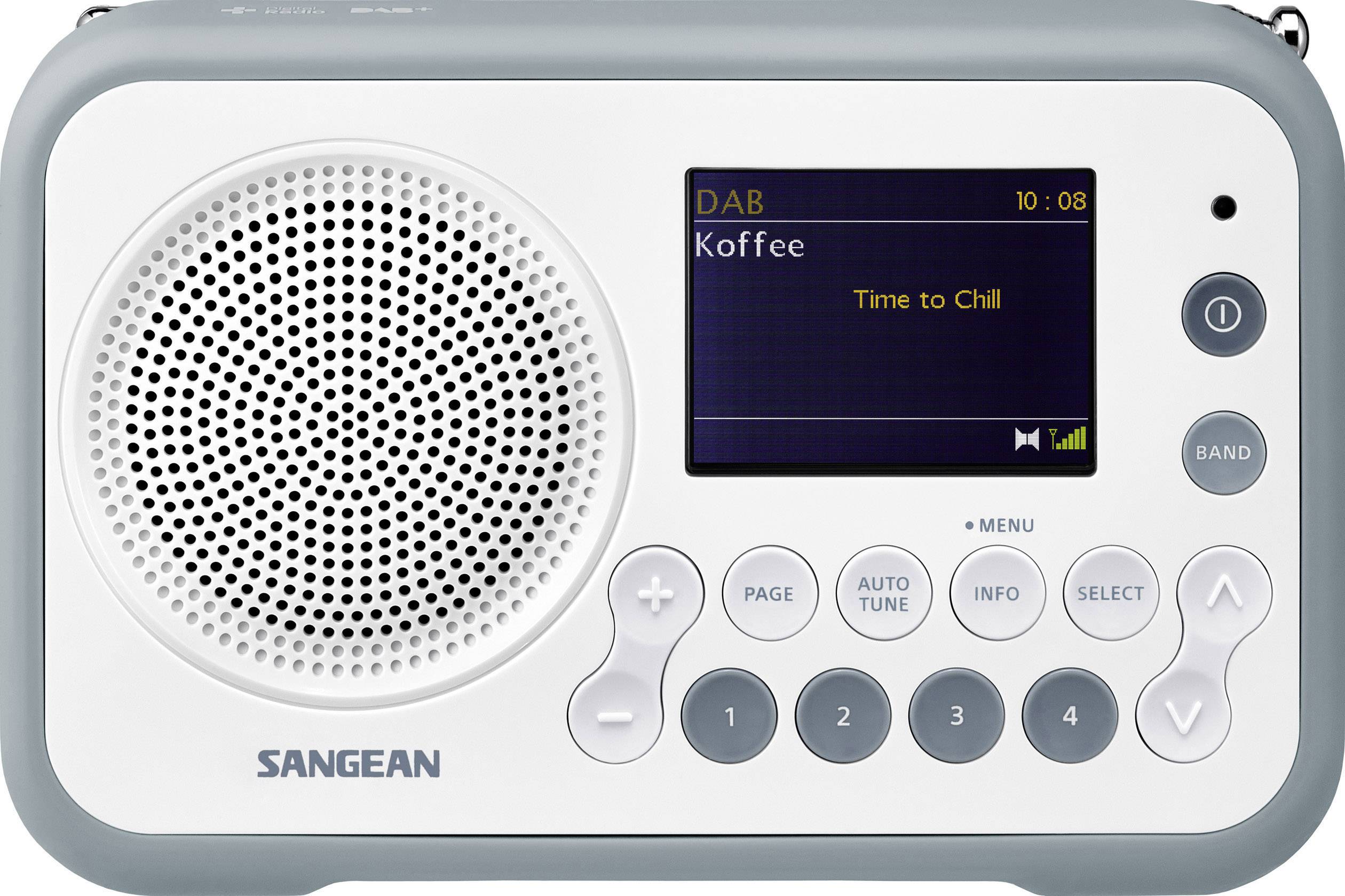 Sangean DPR-76 Portable radio DAB+, FM rechargeable White, Stone