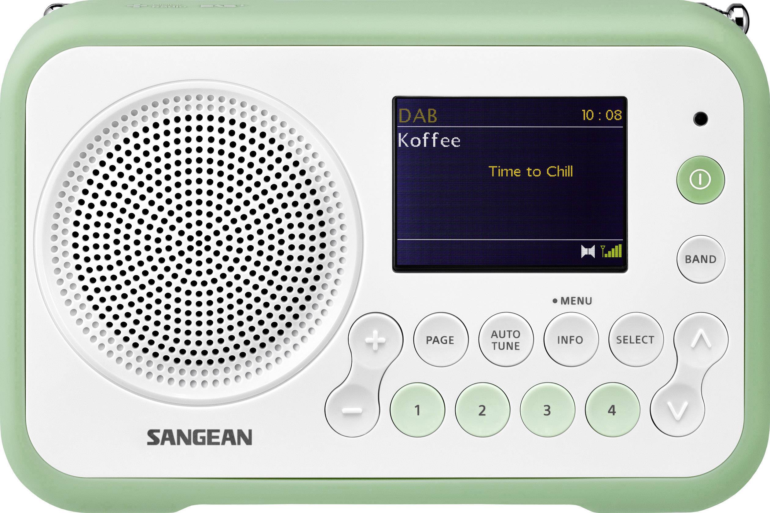 Sangean DPR-76 Portable radio DAB+, FM rechargeable White, Green