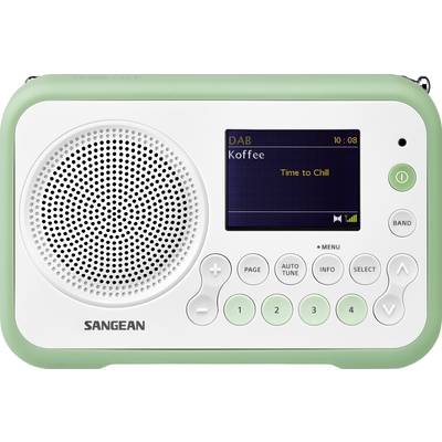 Sangean DPR-76 Portable radio DAB+, FM rechargeable White, Green