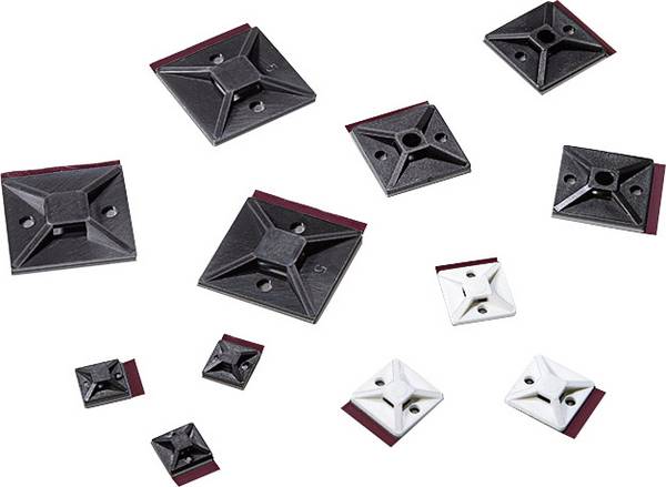 HellermannTyton MB3APT-I-PA66-WH Cable mount Self-adhesive 151-01558   halogen-free Ecru 1 pc(s)