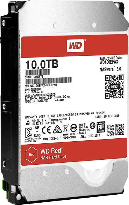 Western Digital WDBMMA0100HNC-WRSN 3.5 (8.9 cm) internal hard drive 10 TB Red™ Retail SATA III