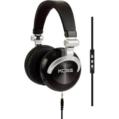 KOSS PRODJ200 DJ On-ear headphones Corded (1075100)  Black, Silver Noise cancelling Foldable, Headset