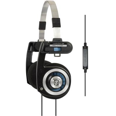 Image of KOSS PORTA PRO mic On-ear headphones Corded (1075100) Black, Silver Light-weight headband, Headset, Volume limiter