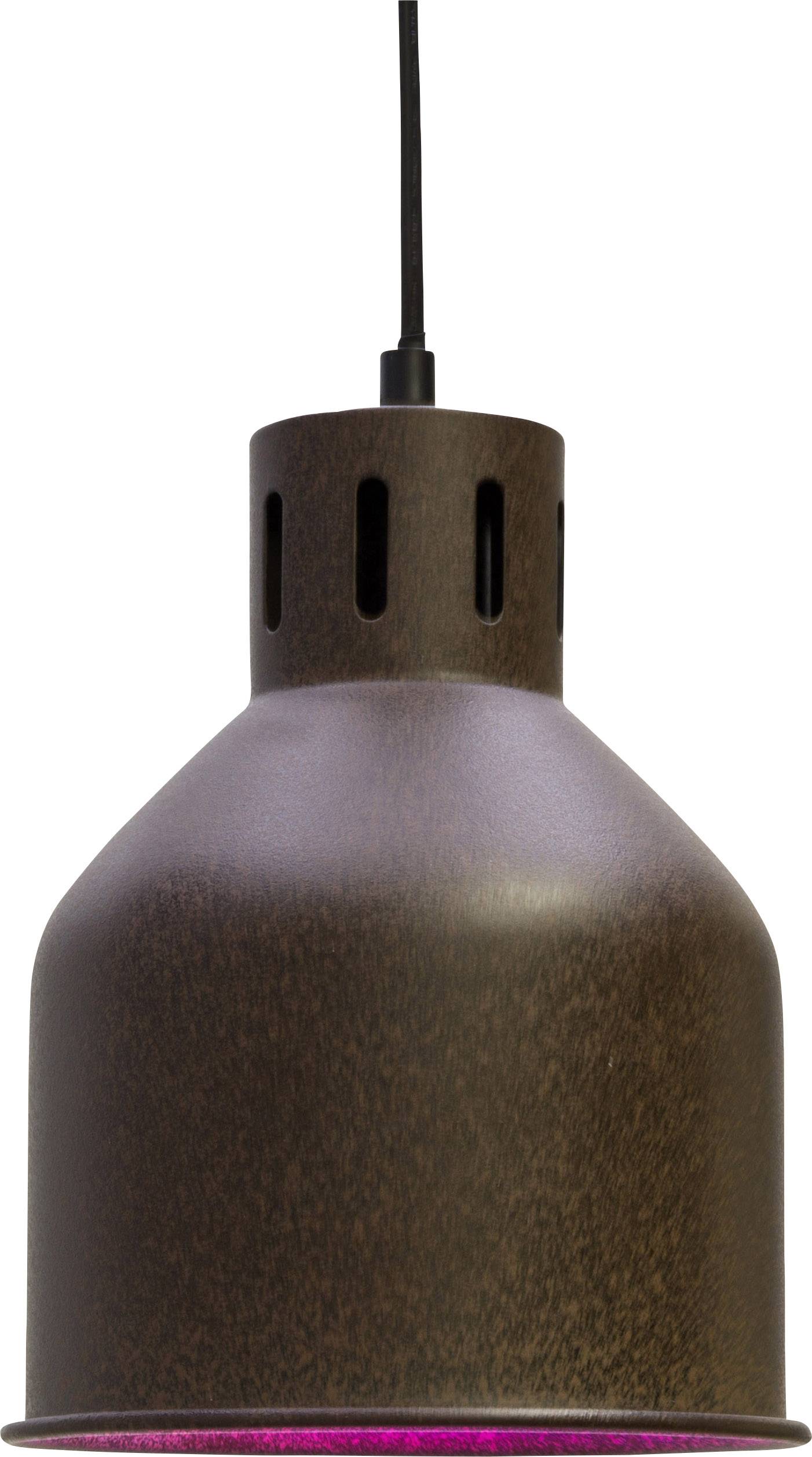 Pendant light made from dark wood, cylindrical in shape, with a minimalist design.