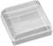 Transparent plastic box with the text 'Keep batteries safe', designed for the safe storage of batteries.