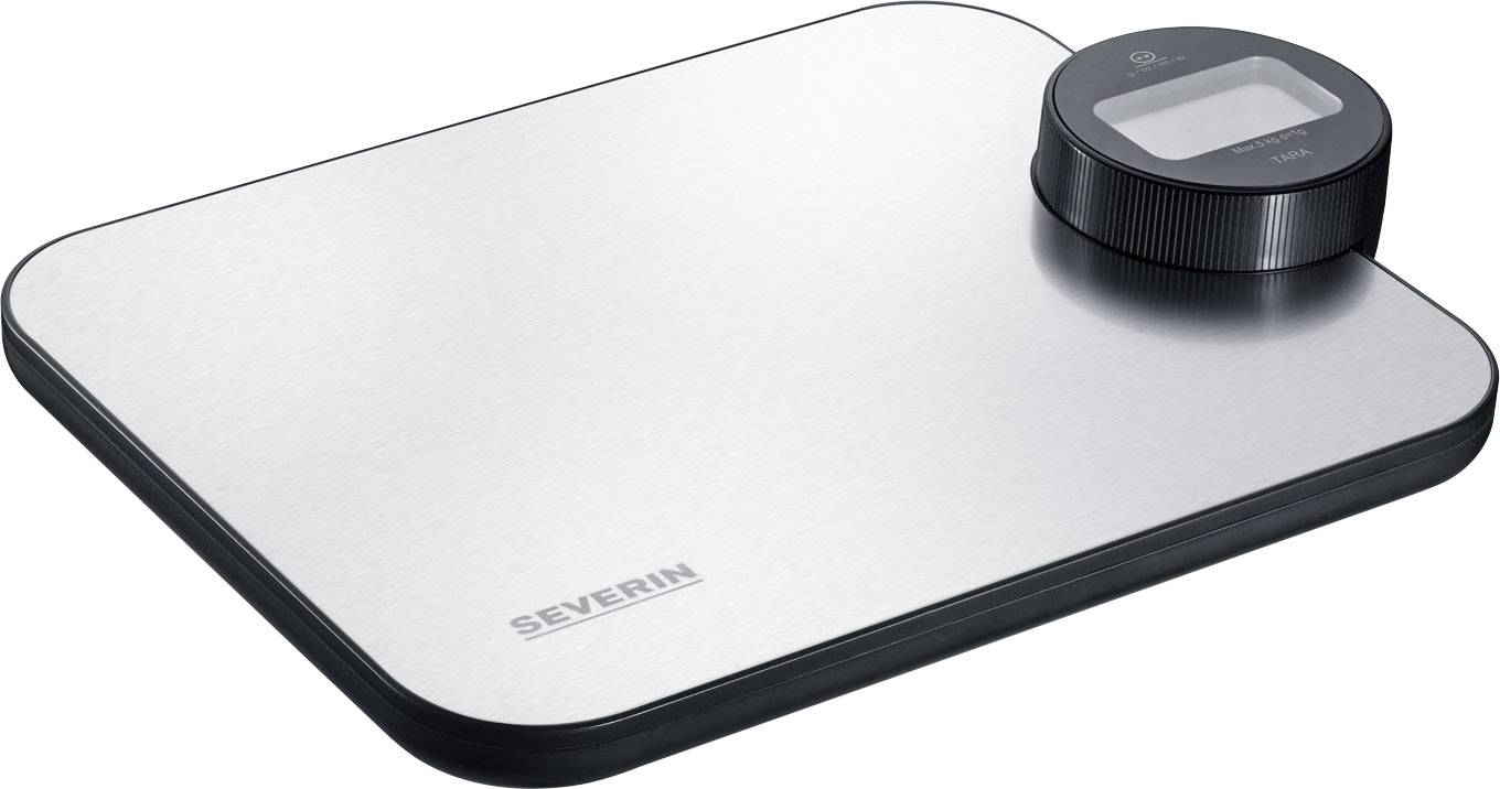 Severin KW 3671 Kitchen scales Weight range=5 kg Stainless steel (brushed), Black-0