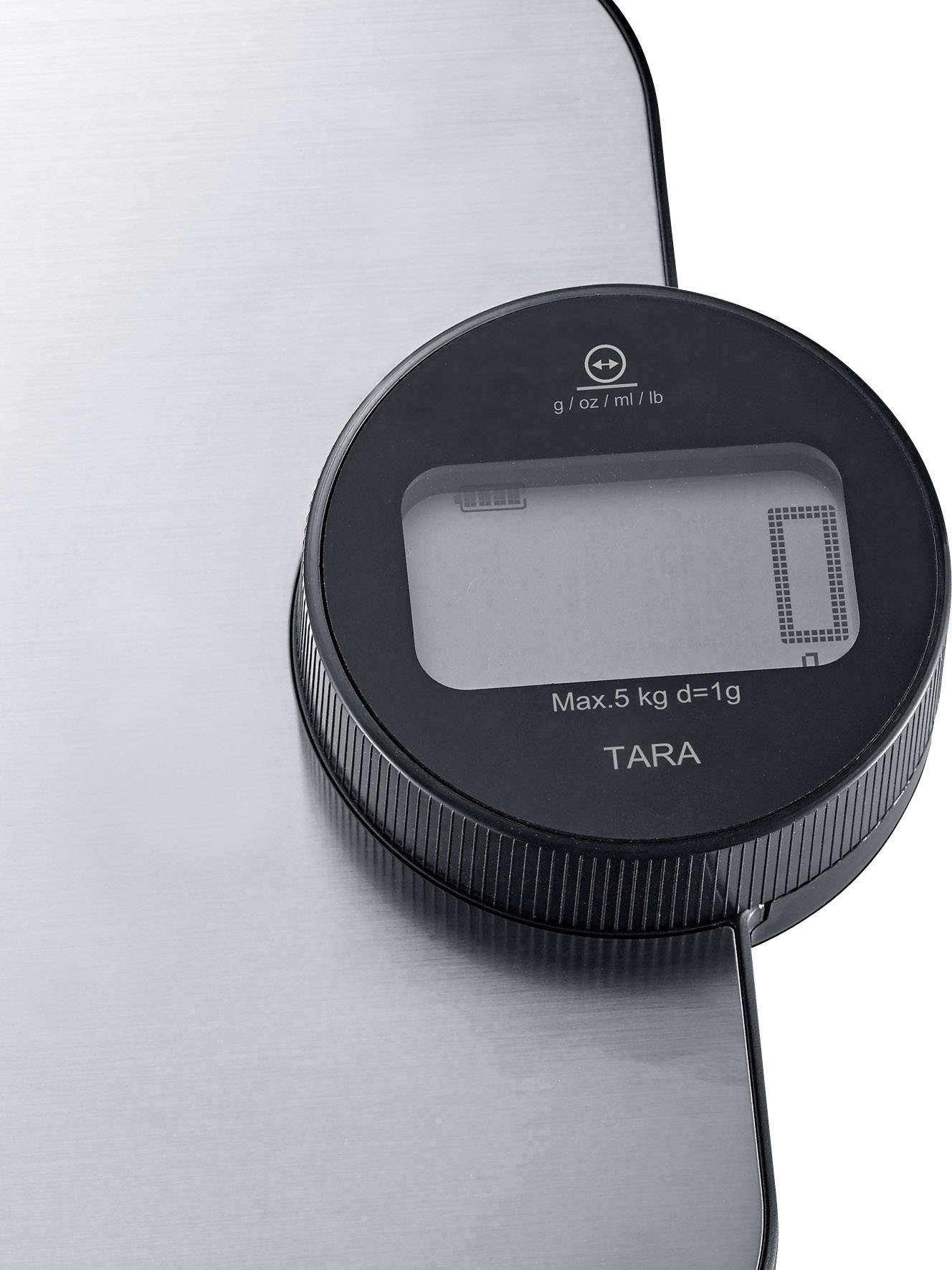 Severin KW 3671 Kitchen scales Weight range=5 kg Stainless steel (brushed), Black-1
