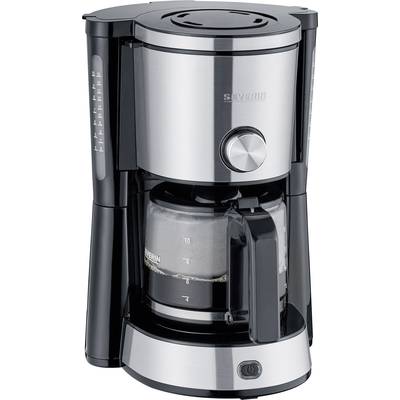 Image of Severin KA 4825 TYPE SWITCH Coffee maker Stainless steel, Black Cup volume=10 Glass jug
