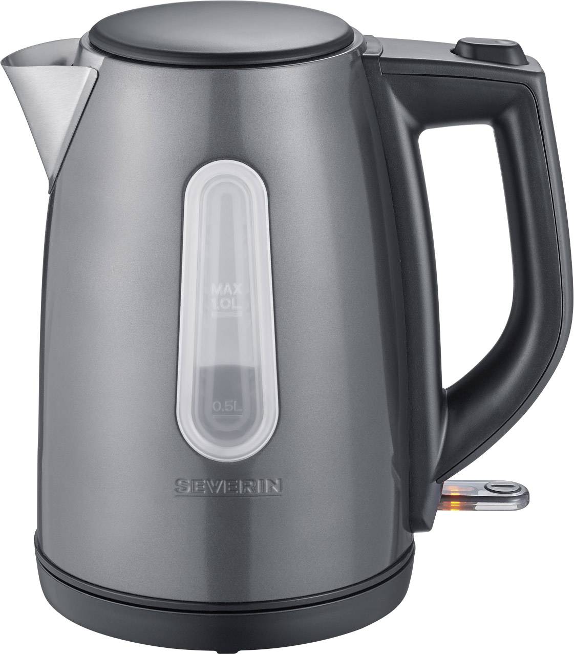 Severin WK 9540 Kettle Grey (metallic), Black Capacity: 1 l-0
