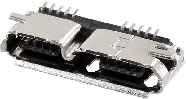 USB connector Socket, horizontal mount BB-type MICUBN10BBS econ connect Content: 1 pc(s)