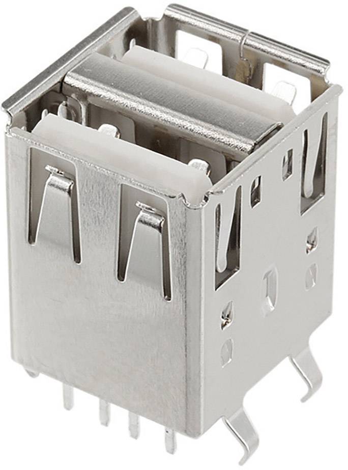 USB connector Socket, horizontal mount 2 Ports USBBU2AV econ connect Content: 1 pc(s)-0