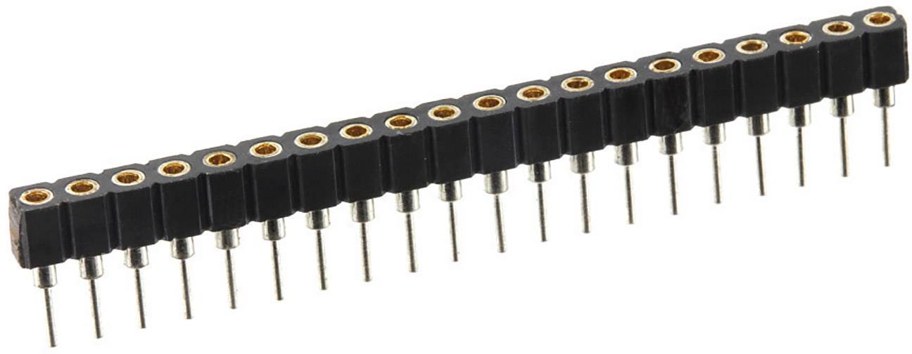 A series of connectors with black housings and metal pins, suitable for use in electronic circuits.
