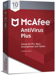 McAfee AntiVirus Plus 10 Device Full version, 10 licences Android, iOS, Mac OS, Windows Antivirus, Security