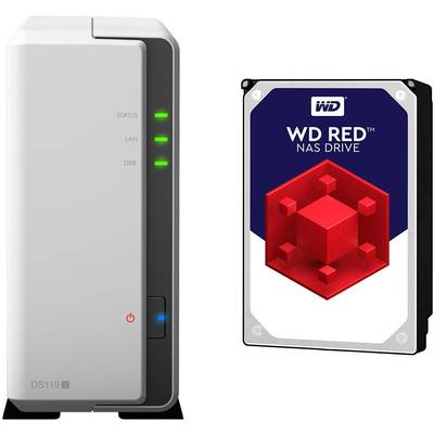 Synology DiskStation DS119J-2TB-RED NAS server 2 TB 1 Bay built-in Western Digital RED