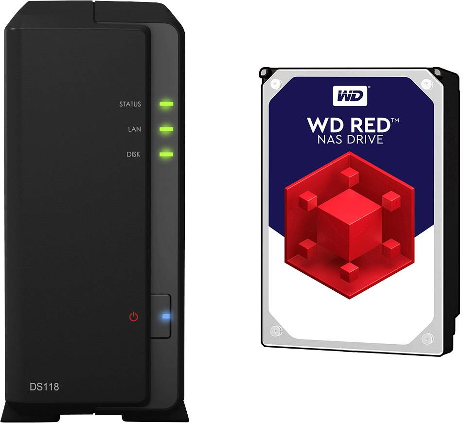 Synology DiskStation DS118-6TB-RED NAS server 6 TB built-in Western Digital RED
