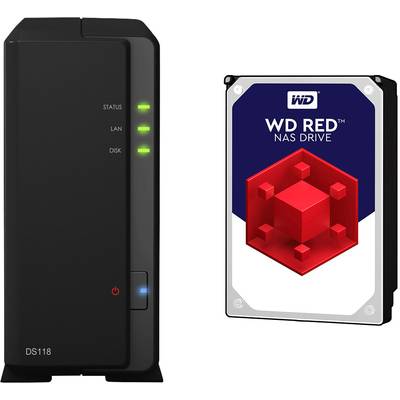 Synology DiskStation DS118-4TB-RED NAS server 4 TB built-in Western Digital RED