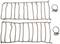 Two chain curtains made of small, interconnected metal rings in a rectangular shape. Two spare rings formed at the top right.