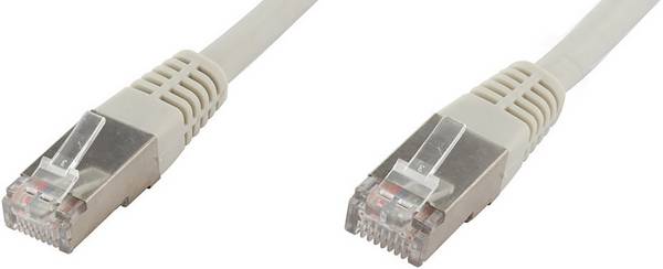 econ connect RJ45 Patch cable CAT 6 S/FTP Twin shield 0.25 m Grey