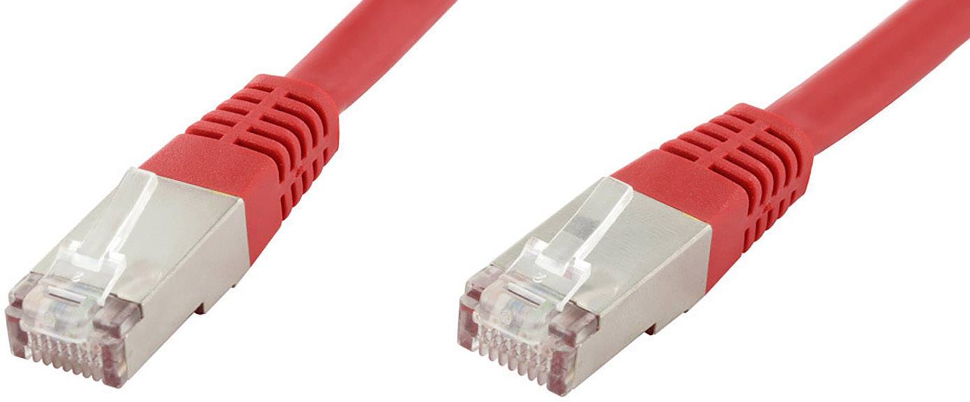 econ connect F6TP5RT RJ45 Network cable, patch cable CAT 6 S/FTP 5.00 m Red Twin shield 1 pc(s)-0