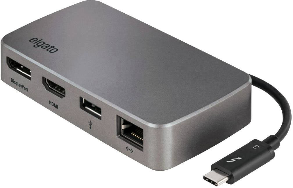 Elgato Thunderbolt™ 3 Mini Dock Laptop docking station Compatible with: Universal Thunderbolt 3 plug