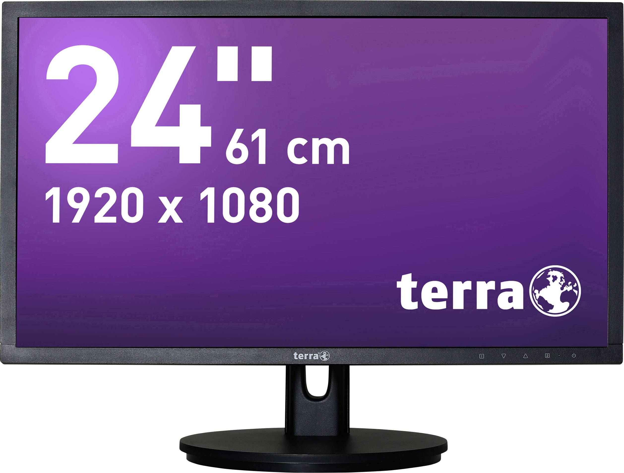 Terra LED 2435W HA LED 61 cm (24 inch) EEC A+ (A++ – E) 1920 x 1080 p Full HD 5 ms Audio line in, DisplayPort, HDMI™, VGA TN LED