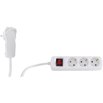 Image of REV 0012326114 Power strip (+ switch) 3x White PG connector 1 pc(s)