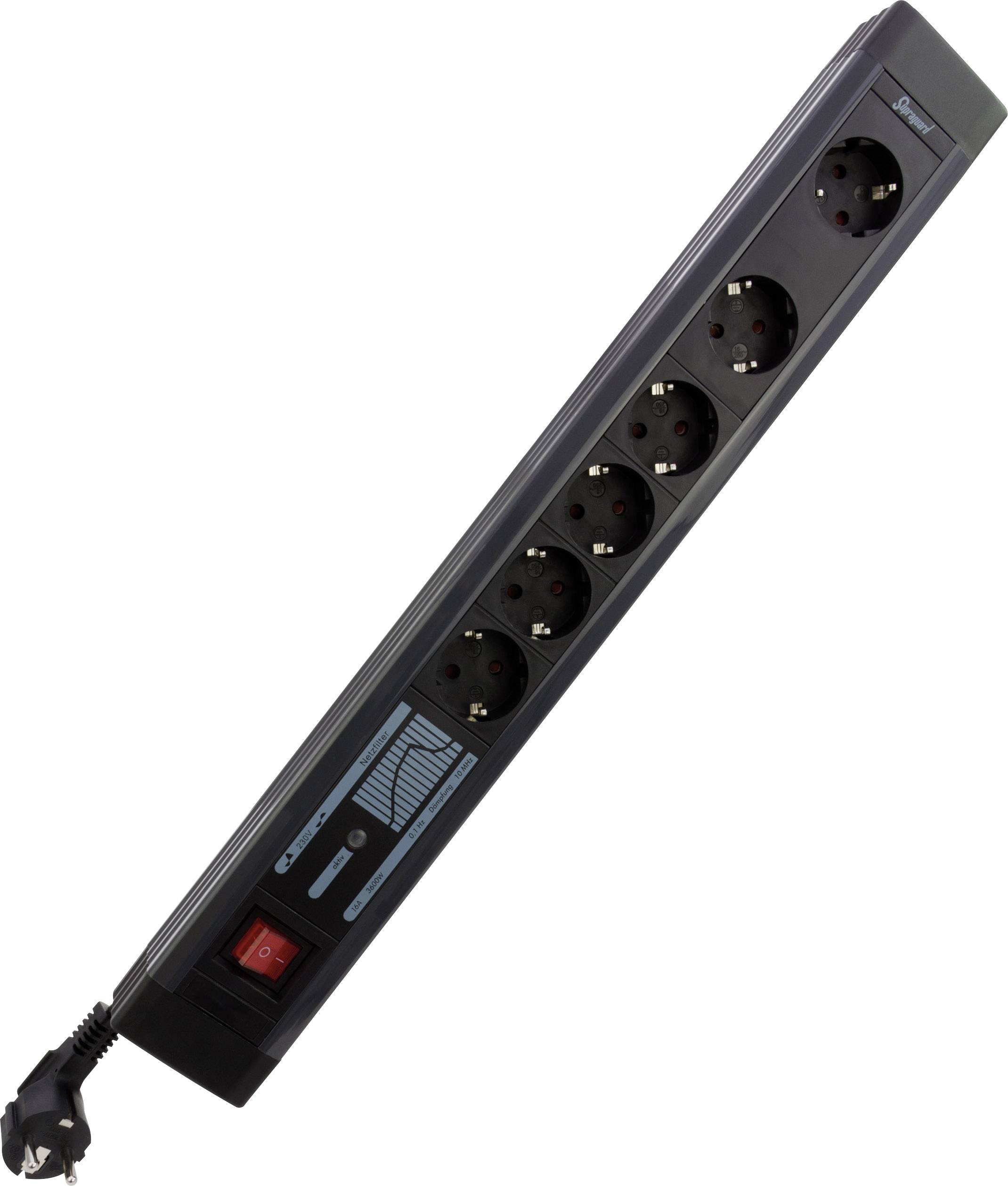 Image of REV 0015603513 Power strip (+ switch) 6x Black PG connector 1 pc(s)