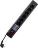REV 0015653513 Power strip (+ switch) 6x Anthracite, Black PG connector 1 pc(s)