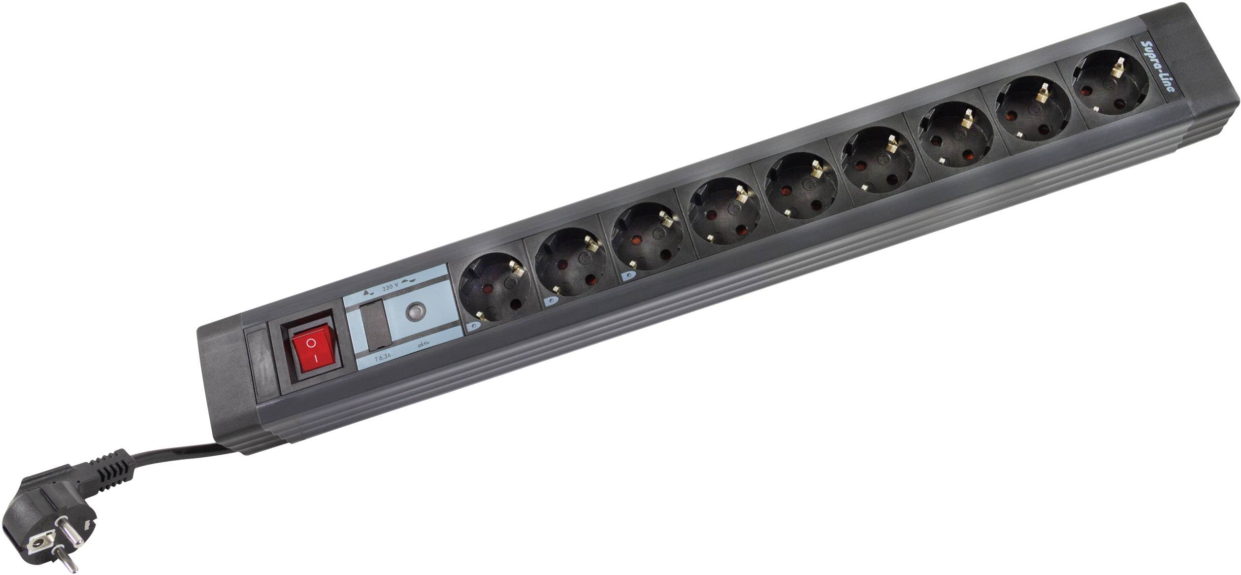 Image of REV 0015953513 Power strip (+ switch) 9x Anthracite, Black PG connector 1 pc(s)