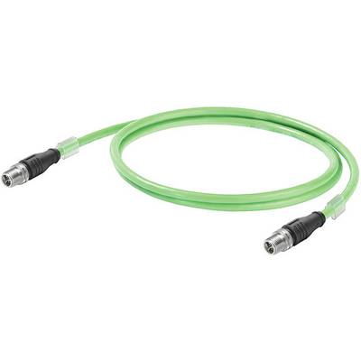 Weidmüller 1463640100 Sensor/actuator data cable M12 Plug, straight 10.00 m No. of pins (RJ): 8 1 pc(s) 