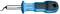 Blue deburring tool with ergonomic handle and metal blade, marked with 'Gedore No. 676'.